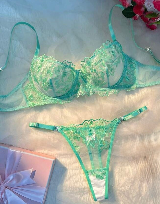 Conjunto verde menta