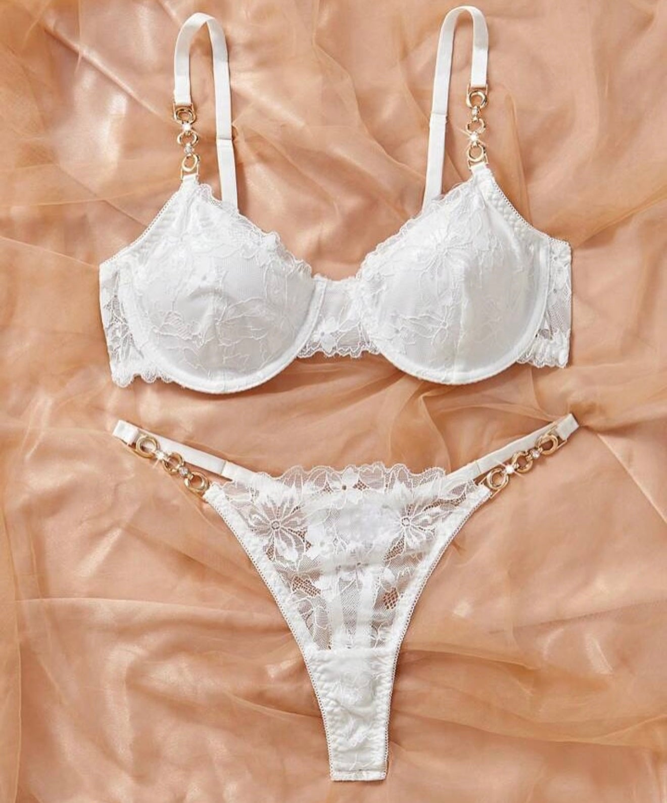 Conjunto de Encaje Blanco